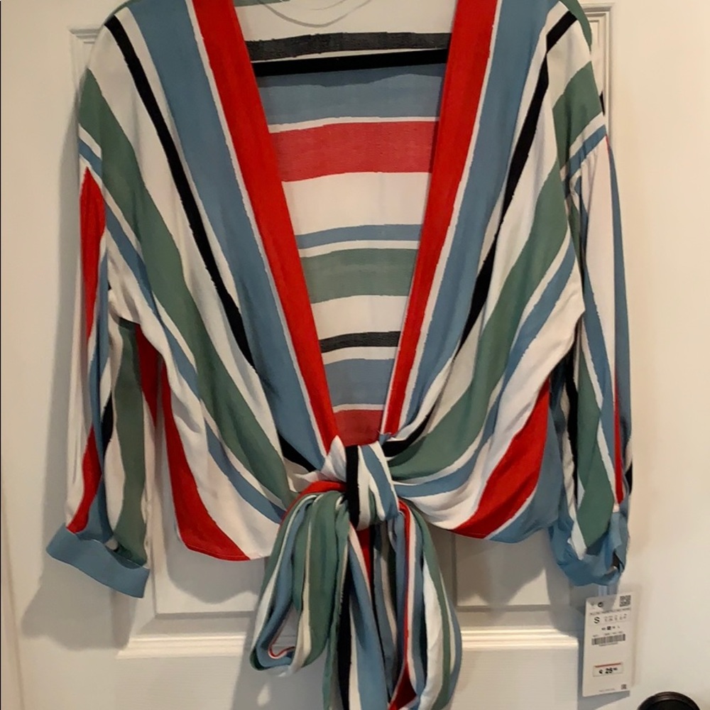 Multi colored tie shirt